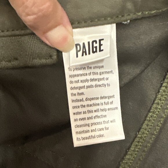 PAIGE Women's Clean Front Sasha size 24 x 34 Jean Knee Darts Wide Leg High Rise - Picture 7 of 15